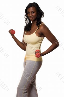 Woman doing arm exercises