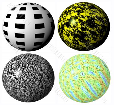 colored abstract pattern globe spheres high quality rendered from 3d