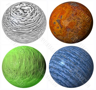 colored abstract pattern stone spheres high quality rendered from 3d