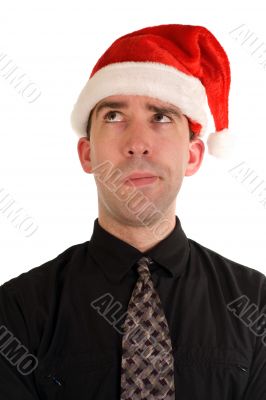 Puzzled Christmas Employee