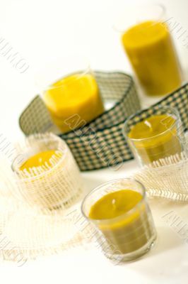 five yellow candles