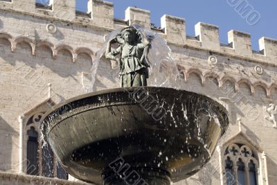 Perugia - Historic fountain and palace