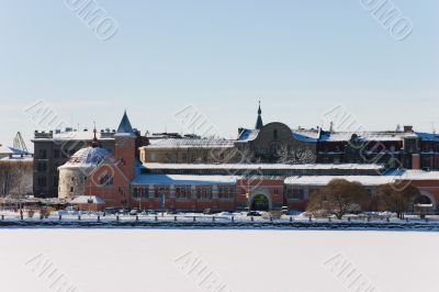 Town over ice and snow
