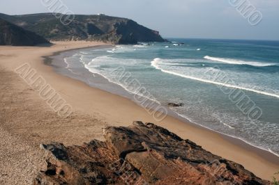 Beach on the Eastern Athlantic coast of Portugal