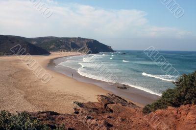 Beach on the Eastern Atlantic coast of Portugal