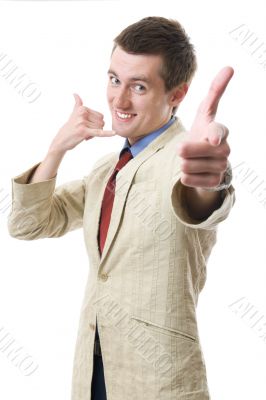 Sign: I call you. Sign: I call you.