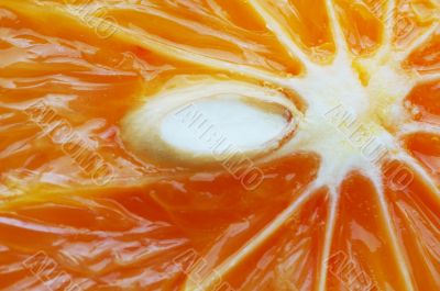 The heart of fruit. Orange.
