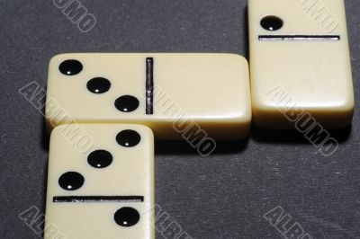 Close up of group dominoes.