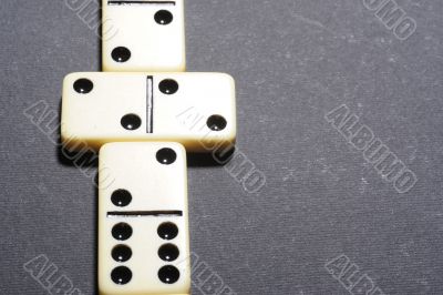 Close up of group dominoes.