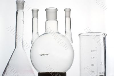 chemistry beaker on grey background chemistry beaker on grey background