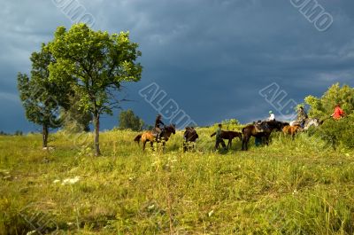 Group of horsemen