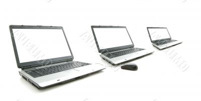 white screen in three laptop