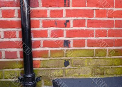 two tone brick wall