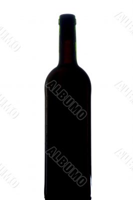 Black wine glass with bottle