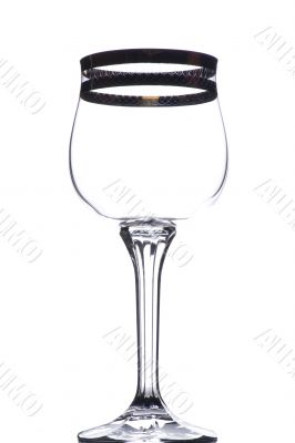 wine glass on white