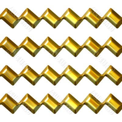 3D Golden Zig Zag Texture