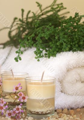 Relaxing spa scene