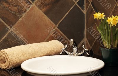 Beautiful sink in a bathroom