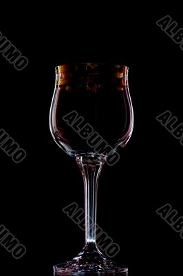 wine-glass on black