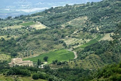 Panoramic view of Seggiano, in Tuscany Panoramic view of Seggiano, in Tuscany