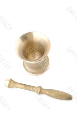 mortar on white background