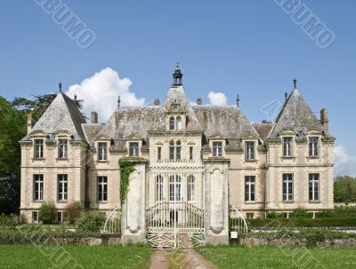 Classic french castle in Loire valley