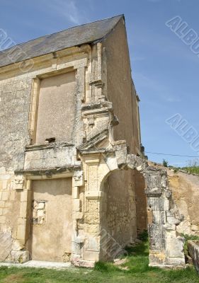 Medieval castle ruins in french province