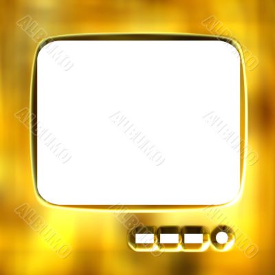 3D Golden TV Frame