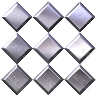 3D Silver Diamonds