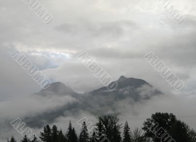 rocky mountain top view