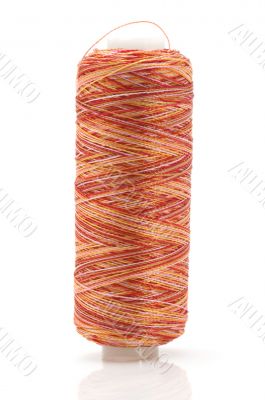 Multicolored sewing rolls macro