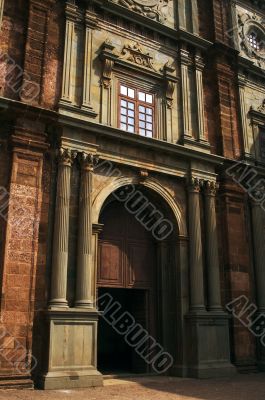 Romantic ancient building made of the red bricks