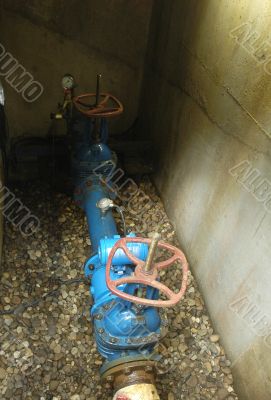 A water valve into a ground case A water valve into a ground case
