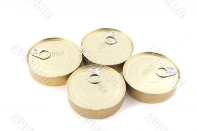 Tin with canned food