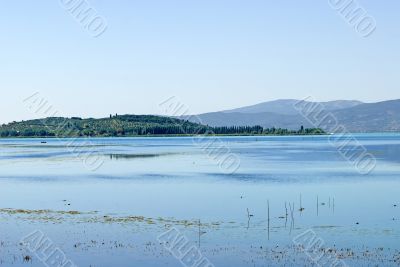 Trasimeno Lake, Italy, at summer
