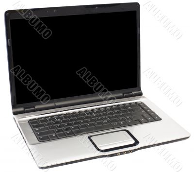 The silver notebook on a white background