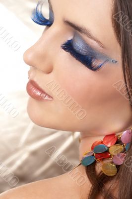 Portrait of beautiful brunette woman