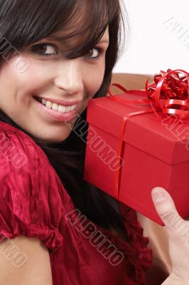 Portrait of beautiful brunette woman