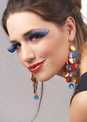 Portrait of beautiful brunette woman