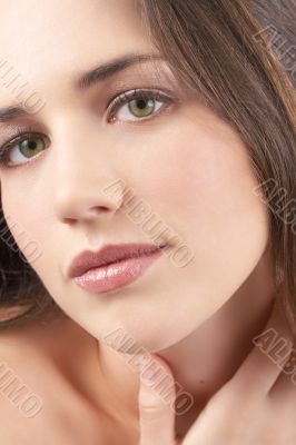 Portrait of beautiful brunette woman