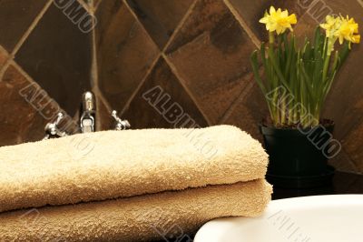 Beautiful sink in a bathroom