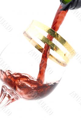 wineglass with wine closeup