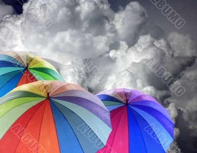 Rainbow umbrella