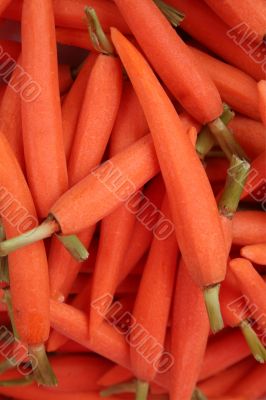 Trimmed organic carrots