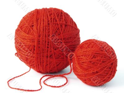 red wool balls