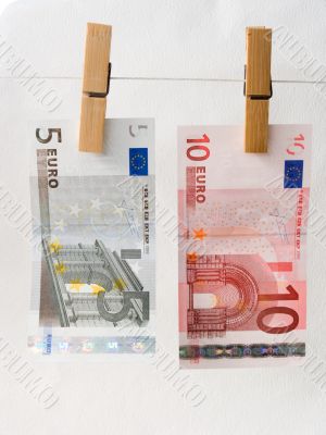 Euro of a banknote