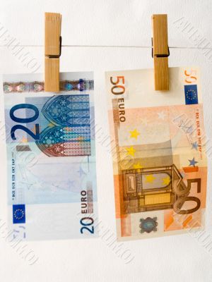 Euro of a banknote