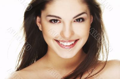 Portrait of beautiful happy young woman