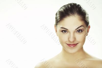 Portrait of beautiful happy young woman