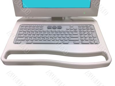 Control terminal keyboard with monitor